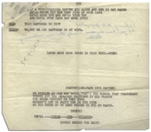 Moe Howard's 5pp. Script for the Sketch ''We're Three Bum Vivants'', With Shemp, Circa Early 1950s -- Notated by Moe -- Pages Measures 8.5'' x 11'' Except Last Measures 8.5'' x 7.25'' -- Very Good